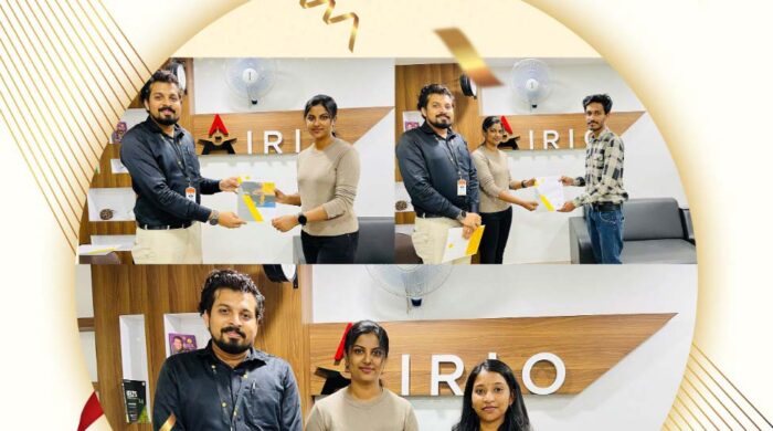 Team GCS handing over LSGD and GST certificate to Airio Travel Consultancy, Trivandrum