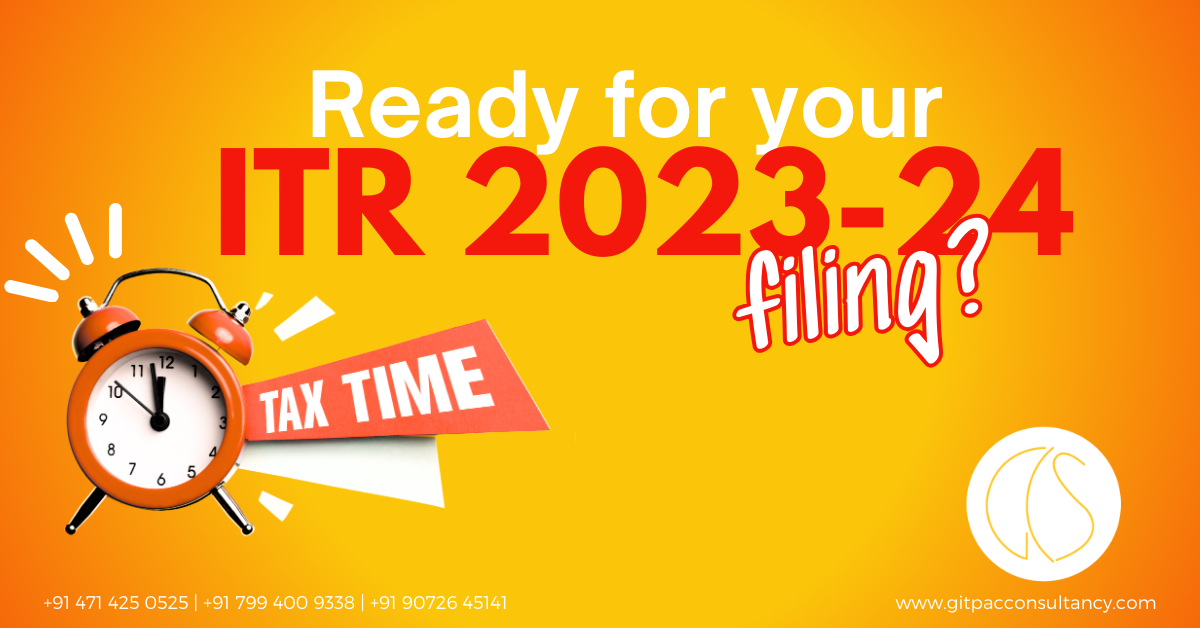 Alarm clock showing deadline for ITR 2023-24 filing